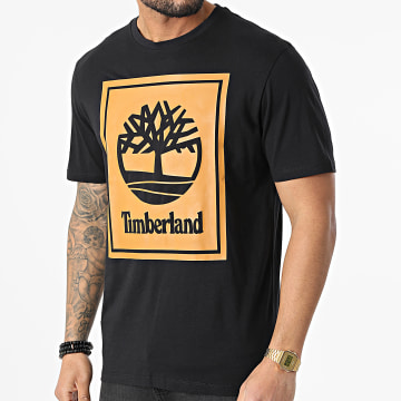  Timberland - Tee Shirt Stack Logo A2AJ1 Noir