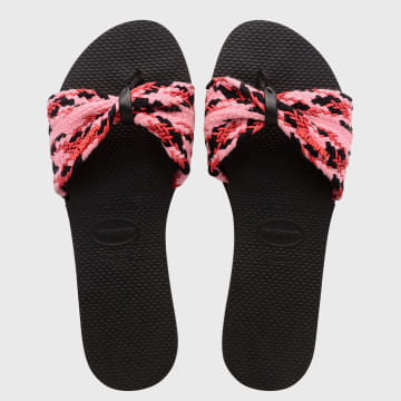  Havaianas - Tongs Femme You St Tropez Mesh Noir Rose