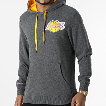  Mitchell and Ness - Sweat Capuche Classic French Terry Los Angeles Lakers Gris Anthracite Chiné