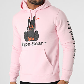  Luxury Lovers - Sweat Capuche Hype Bear Dog Rose Clair
