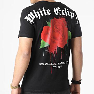  Luxury Lovers - Tee Shirt Big Roses Noir