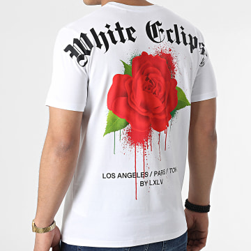  Luxury Lovers - Tee Shirt Big Roses Blanc