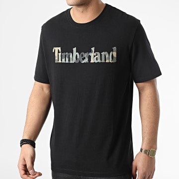  Timberland - Tee Shirt Logo Camo A41KC Noir