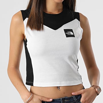  The North Face - Débardeur Femme Crop Fitted Blanc Noir