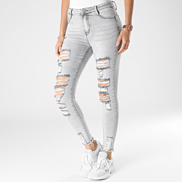  Girls Outfit - Jean Skinny Femme A290 Gris