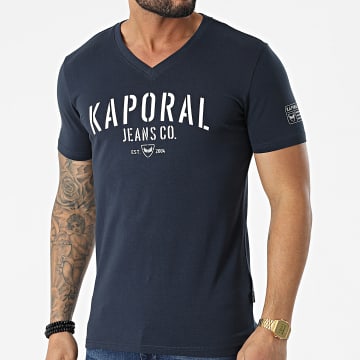 Kaporal - Tee Shirt Col V Tom Bleu Marine