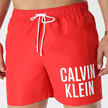  Calvin Klein - Short De Bain Medium Drawstring 0701 Rouge
