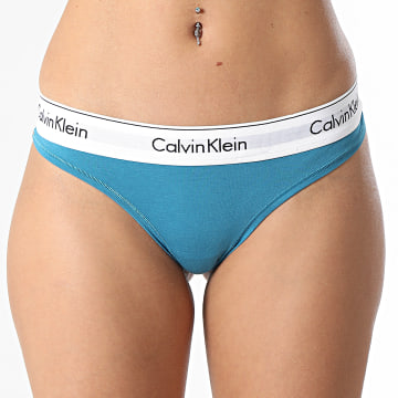  Calvin Klein - String Femme F378EE Bleu