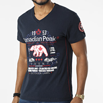  Canadian Peak - Tee Shirt Col V Jontario Bleu Marine
