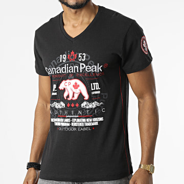  Canadian Peak - Tee Shirt Col V Jontario Noir