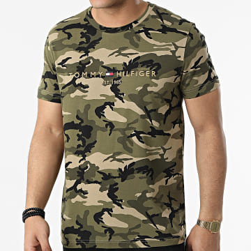 Tommy Hilfiger Tee Shirt Camo Logo Vert Kaki Camouflage LaBoutiqueOfficielle
