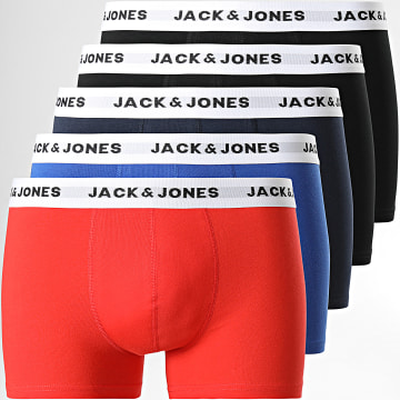  Jack And Jones - Lot De 5 Boxers White Rouge Bleu Noir