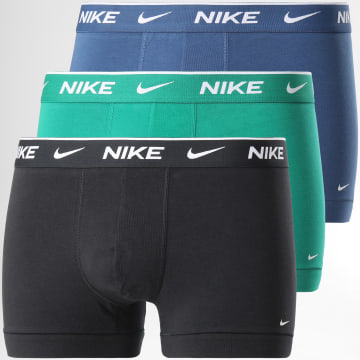  Nike - Lot De 3 Boxers Everyday Cotton Stretch KE1008 Noir Bleu Vert
