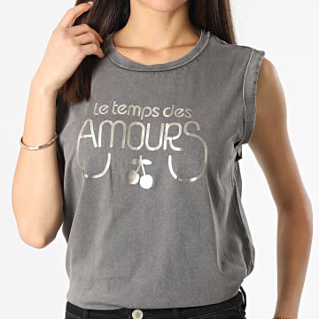 Débardeur Gris Femme "Le Temps Des Cerises" - Taille Mastro Zinc - Neuf Avec étiquettes