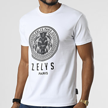  Zelys Paris - Tee Shirt A Strass Osti Blanc