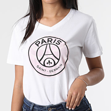  PSG - Tee Shirt Col V Femme P14359C Blanc
