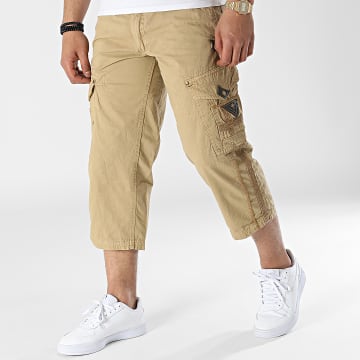 Pantaloncini Uomo Geographical Norway Bermuda Peanut - Cotone 100%, Lavabile, Stile Casual, Tante Tasche
