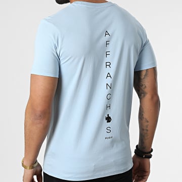 Affranchis Music - Camiseta Espalda Vertical Azul Cielo Negro