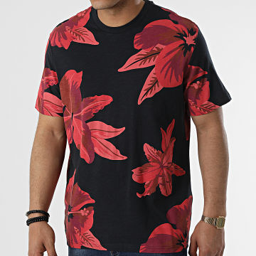  Only And Sons - Tee Shirt Klop Bleu Marine Rouge Floral