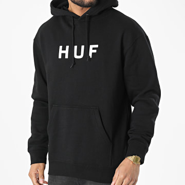  HUF - Sweat Capuche Essential Logo PF00490 Noir