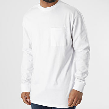  Urban Classics - Tee Shirt Manches Longues Oversize A Poche Poitrine TB4723 Blanc