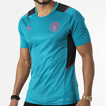  Puma - Tee Shirt De Sport Manchester City 764459 Turquoise Foncé