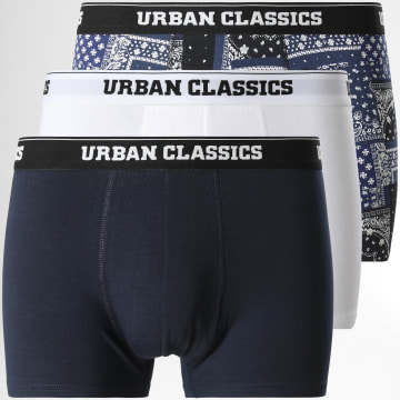  Urban Classics - Lot De 3 Boxers TB3838 Bleu Marine Blanc