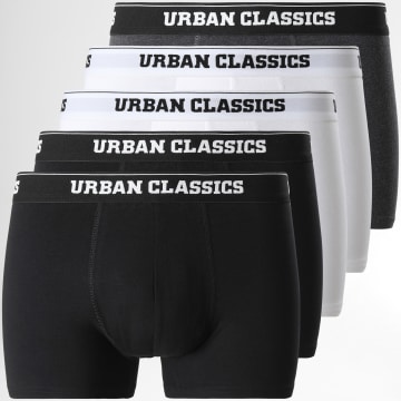  Urban Classics - Lot De 5 Boxers TB4417 Noir Gris Anthracite Blanc
