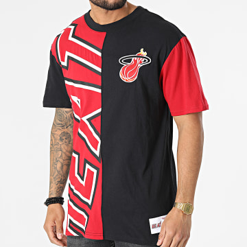  Mitchell and Ness - Tee Shirt Miami Heat TCRW1226-LAL Rouge Noir