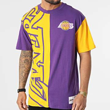  Mitchell and Ness - Tee Shirt Los Angeles Lakers TCRW1226-MHE Violet Orange