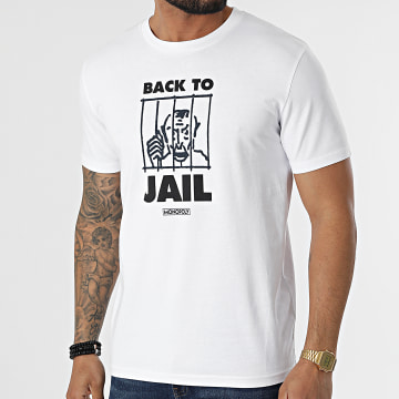  Monopoly - Tee Shirt Back To Jail Blanc