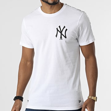  New Era - Tee Shirt A Bandes MLB Sleeve Taping New York Yankees 12369819 Blanc
