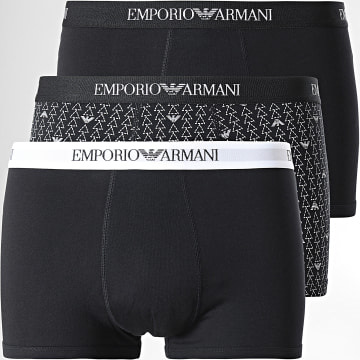  Emporio Armani - Lot De 3 Boxers 111625-2R722 Noir Blanc