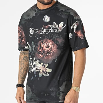  Frilivin - Tee Shirt 15825 Noir Floral