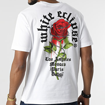 Luxury Lovers - Camiseta Oversize Grandes Rosas con Púas Blancas