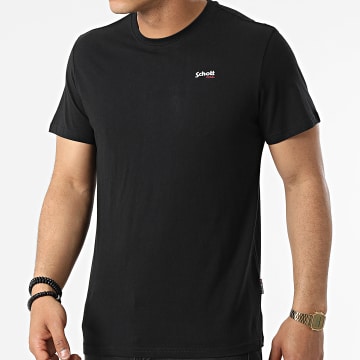  Schott NYC - Tee Shirt Logo Casual Noir