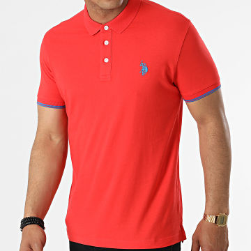  US Polo ASSN - Polo A Manches Courtes Lind Rouge