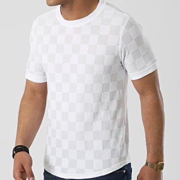  Berry Denim - Tee Shirt A Carreaux XP131 Blanc