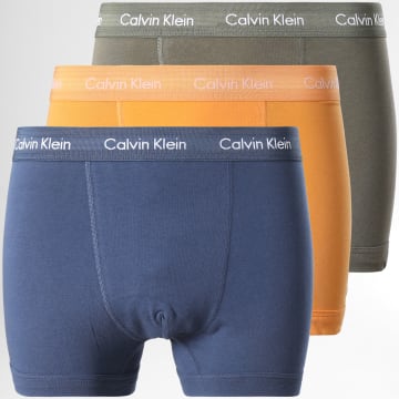  Calvin Klein - Lot De 3 Boxers Cotton Stretch U2662G Orange Bleu Marine Vert Kaki
