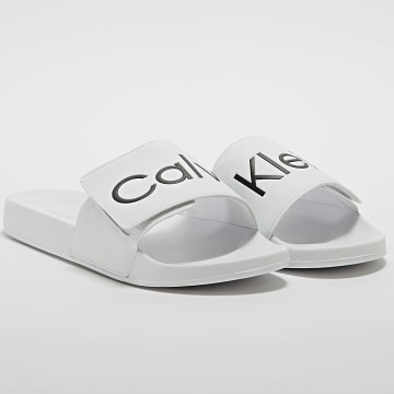  Calvin Klein - Claquettes Pool Slide Adjustable 0454 Bright White