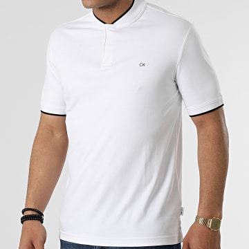  Calvin Klein - Polo Manches Courtes Smooth Cotton 8997 Blanc