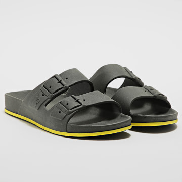  Cacatoès - Sandales Brasilia Carbone Jaune Fluo