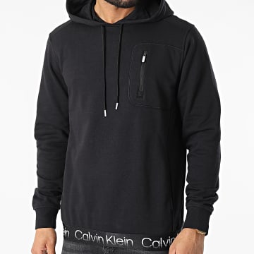  Calvin Klein - Sweat Capuche A Poche Poitrine GMS2W301 Noir