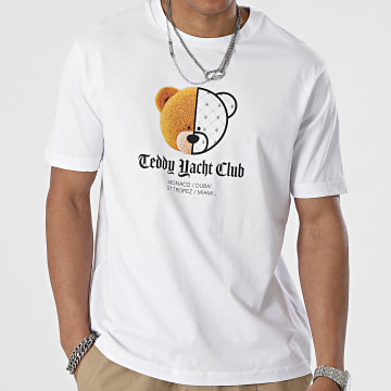  Teddy Yacht Club - Tee Shirt Oversize Large Head Bear Blanc