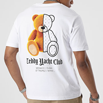  Teddy Yacht Club - Tee Shirt Oversize Large Half Bear Blanc