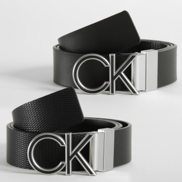  Calvin Klein - Ceinture Réversible Adjustable CK Leather Inlay 9263 Noir Marron