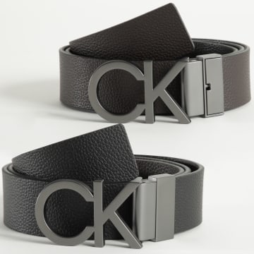  Calvin Klein - Ceinture Réversible Adjustable CK Metal 9258 Noir Marron