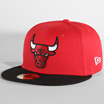 New Era - Gorra básica ajustada roja 59Fifty de los Chicago Bulls