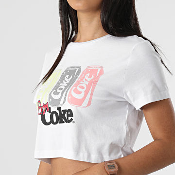  Noisy May - Tee Shirt Femme Coca-Cola Blanc