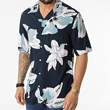  Only And Sons - Chemise A Manches Courtes Dan Life Bleu Marine Floral